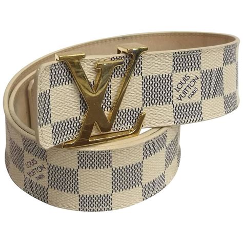 lv belt white damier|louis vuitton damier belt price.